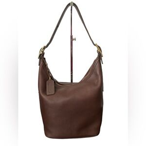 Vintage Coach Legacy Hobo Bucket in Mahogany Brown Leather